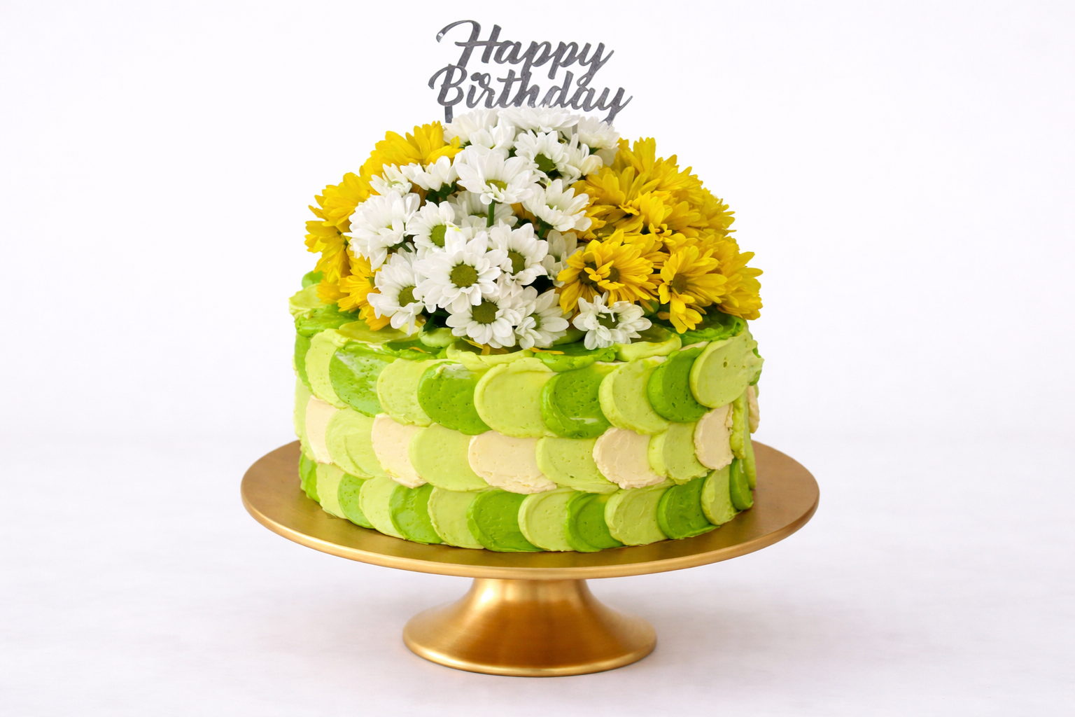 Spring Inspired Happy Birthday Cake